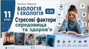 Стресові фактори середовища та здоров’я. Презентація, інфографіка, робочий аркуш