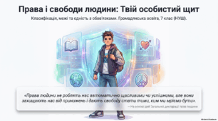 Презентація. Права і свободи людини. Права людини: історичний екскурс. Класифікація прав людини та приклади