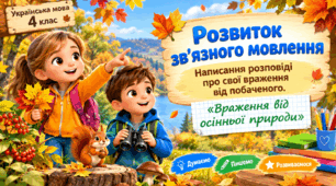 Розвиток зв’язного мовлення. 4 клас. «Враження від осінньої природи»