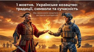 🏰СУЧАСНА анімована презентація на 60 слайдів ⚔️"1 жовтня - Українське козацтво традиції, символи та сучасність" ⚔️