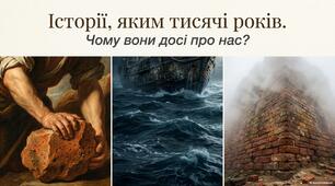 Готови комплект до теми "Біблійні «вічні образи». Засудження братовбивства й кровопролиття в історії про Каїна та Авеля. Новий початок земної історії в оповіді про Ноя та Великий потоп. Виникнення різних мов у сюжеті про вавилонську вежу.