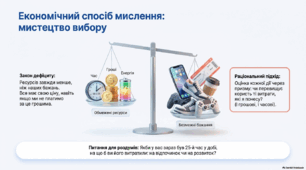 Вступ. Економічний спосіб мислення та фінансові цілі людини – Презентація, НУШ 9 клас