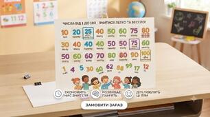 Яскравий і практичний демонстраційний комплект «Numbers 1-100» створений спеціально для вчителів англійської мови