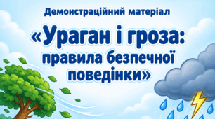 Демонстраційний матеріал «Ураган і гроза: правила безпечної поведінки»
