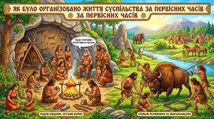 Як було організовано життя суспільства за первісних часів.