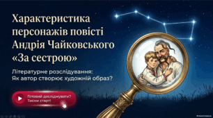 Презентація "Характеристика персонажів повісті Андрія Чайковського «За сестрою»