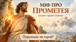 Міф про Прометея. Подвиг заради людства. Повторення: міф про Олімп, давньогрецькі боги та уявлення про світ. 6 клас презентація+конспект