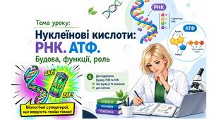 Презентація "Нуклеїнові кислоти: РНК. АТФ". 9 клас НУШ