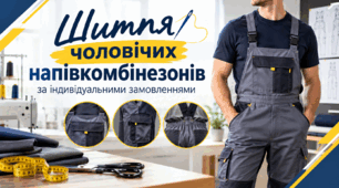 Шиття чоловічих напівкомбінезонів за індивідуальними замовленнями