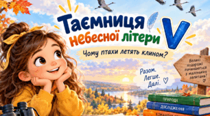 РАНКОВА ЗУСТРІЧ «ТАЄМНИЦЯ НЕБЕСНОЇ ЛІТЕРИ V» 🐦 Чому птахи летять клином?