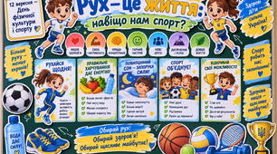 💪 Оформлення дошки «Рух — це життя: навіщо нам спорт?» (12 вересня)