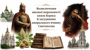 9 клас НУШ. "Повість минулих літ". Возвеличення високої моральності князя Бориса й засудження аморального вчинку Святополка. Презентація, інфографіка, робочий аркуш