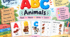 Літери ABC. Animals. Тварини