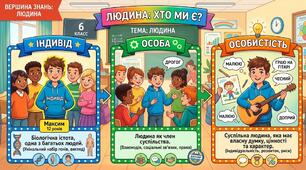 Людина: індивід, особа, особистість.