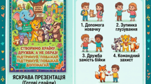 Зупинимо булінг разом! Готовий комплект до виховної години (сценарій, 5 сценок, презентація, плакат)
