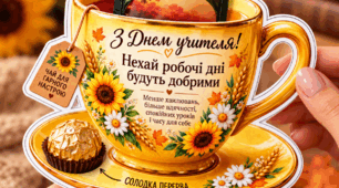 Чашечки-подяки З Днем вчителя☕️