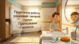 Практична робота «Виконання ранкового та вечірнього туалету, причісування волосся» — презентація з соціально-побутового орієнтування 5 клас
