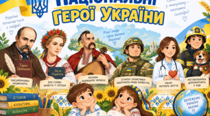 Тематичні розмальовки «Національні герої України» для учнів 1 класу