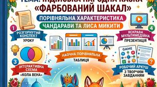 Захопливий кейс до уроку зарубіжної літератури у 5 класі (НУШ): Порівняльна характеристика Чандарави та Лиса Микити