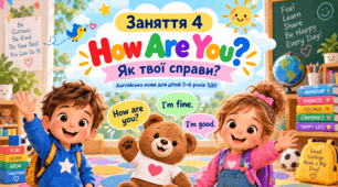 Конспект заняття з англійської мови для дітей 5–6 років ЗДО «How Are You? Як твої справи?»