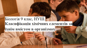 Класифікація хімічних елементів за їхнім вмістом в організмах  Біологія 9 клас НУШ (Робочий зошит учня)