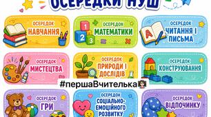 Картки. Плакати. Осередки НУШ