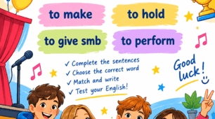 Events and activities (hold, perform, give, make)