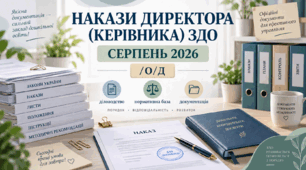Накази директора (керівника) ЗДО. СЕРПЕНЬ 2026  - О/Д