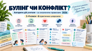 «Булінг чи конфлікт? Алгоритм дій учителя за оновленими правилами 2026»