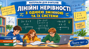 СР № 3. Лінійні нерівності з однією змінною та їх системи
