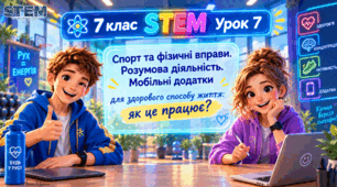 7 клас STEM Урок 7  Спорт та фізичні вправи. Розумова діяльність. Мобільні додатки для здорового способу життя: як це працює