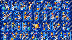 Космічний український алфавіт для оформлення класу