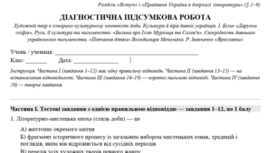 Розділи «Вступ» і «Прадавня Україна в дзеркалі літератури» (§ 1–9) ДІАГНОСТИЧНА ПІДСУМКОВА РОБОТА
