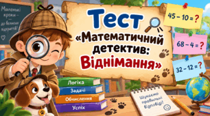 Тест «Математичний детектив: Віднімання»