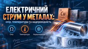 Електричний струм у металах: опір, температура та надпровідність.ФІЗИКИ  9 КЛАС  Бар’яхтар В. Г., Божинова Ф. Я., Довгий С. О.