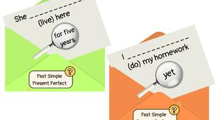 Дидактична гра "Конверти з граматики: Past Simple vs Present Perfect"