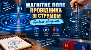 Магнітне поле провідника зі струмом.   Правило свердлика. ФІЗИКИ  9 КЛАС  Бар’яхтар В. Г., Божинова Ф. Я., Довгий С. О.
