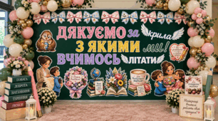 🌸 Оформлення дошки до Дня вчителя