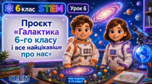 6 клас STEM Урок 8 Проєкт «Галактика 6-го класу і все найцікавіше про нас»