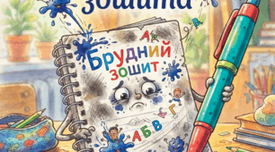 Казка «Історія брудного зошита» (+ робочий аркуш  і розмальовка)