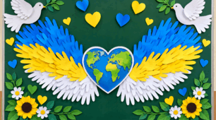 Об'ємна аплікація - фотозона до Дня миру