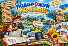 Навчальний туристично-пізнавальний комплект про Україну — «Подорожуй Україною» + «Вгадай куточок України».