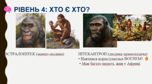 Інтегрований урок. Походження людини. Антропогенез. Неандертальці та  кроманьйонці.