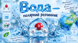 Вода — полярний розчинник. 