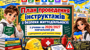 План проведення інструктажів з безпеки життєдіяльності з учнями на 2026/2027 навчальний рік з урахуванням умов воєнного стану