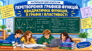 СР №5. Перетворення графіків функцій. Квадратична  функція, її графік і властивості.