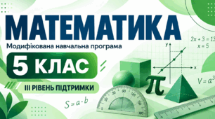 Математика. 5 клас. Модифікована навчальна програма. ІІІ рівень підтримки
