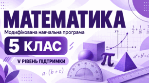 Математика. 5 клас. Модифікована навчальна програма. V рівень підтримки