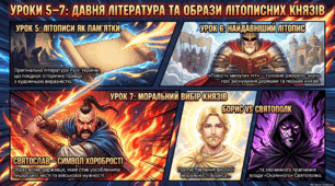 9 клас/ українська література/ Давня література та образи літописних князів. /Презентації до уроків №5, 6, 7.