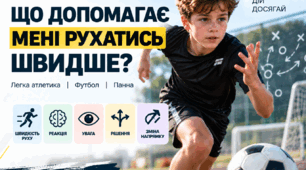 Онлайн-урок №1 з фізичної культури для 6 класу «Що допомагає мені рухатися швидше?» | Легка атлетика, футбол, панна